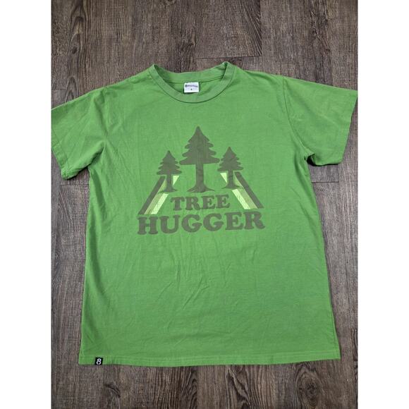 8 Billion Trees TREE HUGGER Green Unisex Adult Tshirt Short Sleeve Small - Picture 1 of 5